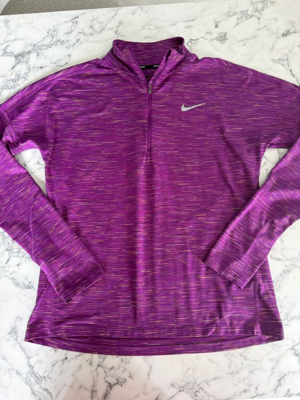 Nike Purple Heathered Dri-Fit Half-Zip Pullover